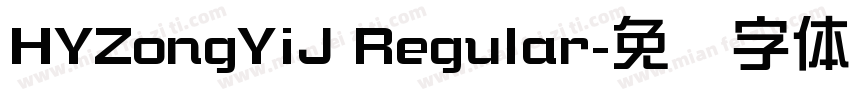 HYZongYiJ Regular字体转换